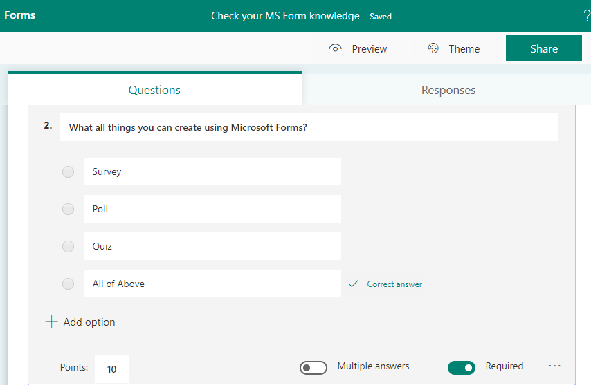 Conduct Online Exam Using Microsoft Forms